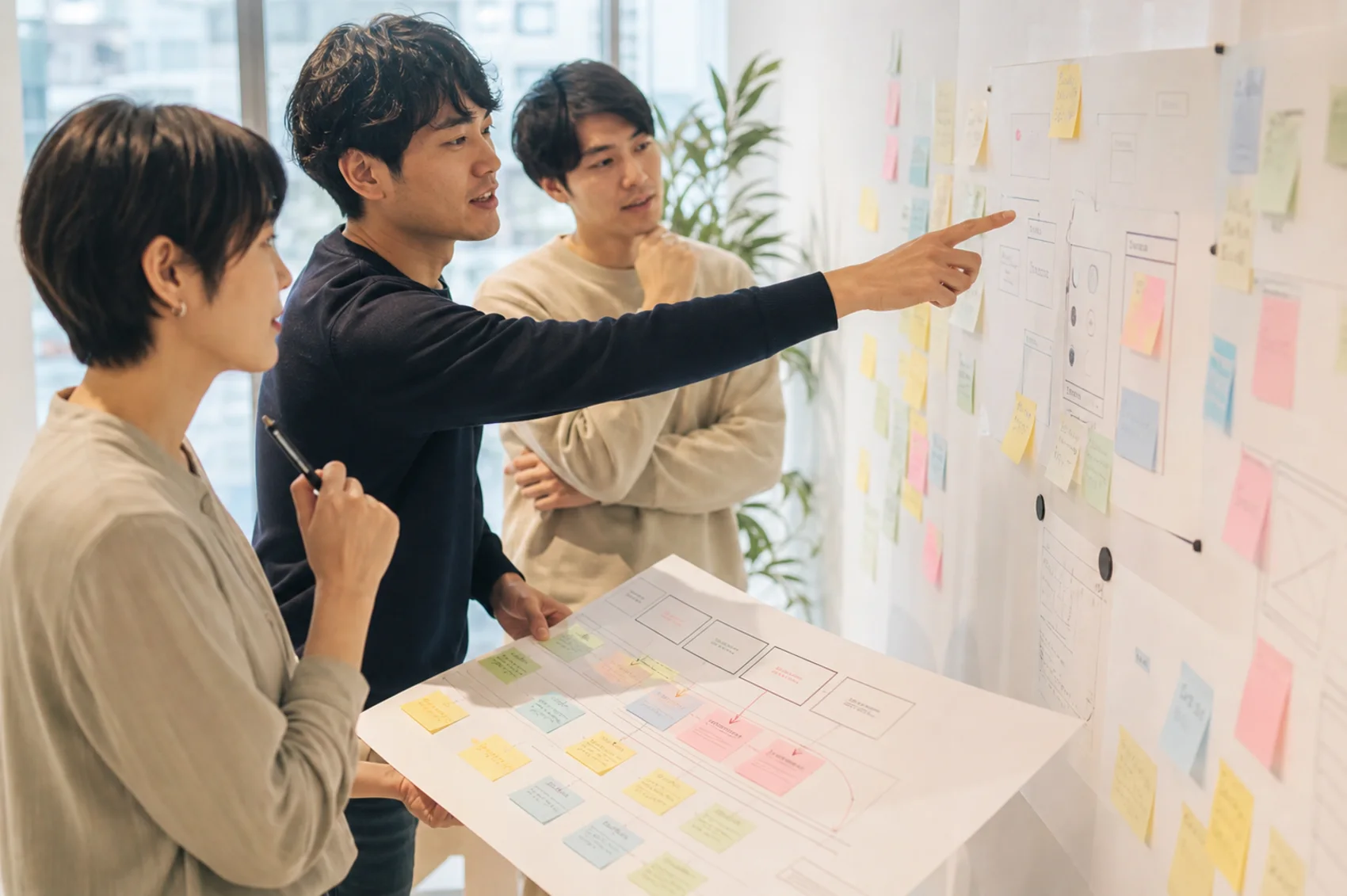 導線を一本につなげるための支援イメージ